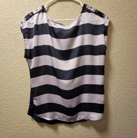 The Limited striped blouse with gold hardware size small - Picture 1 of 5